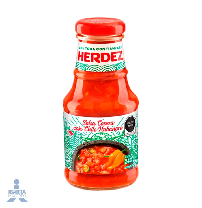 Herdez salsa casera chile habanero 240gr