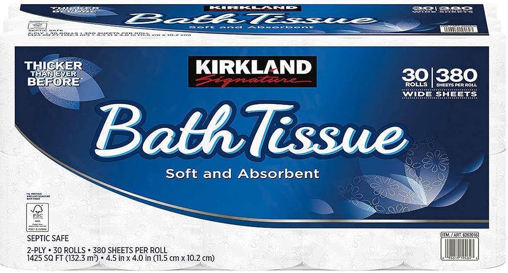Bath tissue papel higienico kirkland (30 rollos)
