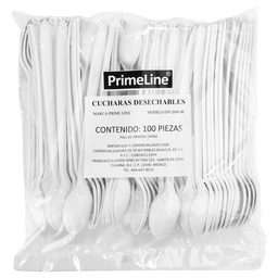 [7503018768663] Primeline tea spoon, medium,white,pp. (10/1000 bags)